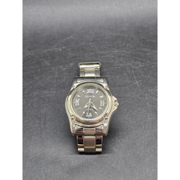 Geneva Accessories - Vtg Women's Geneva Analog Watch Roman Numerals Untested May Need Battery/Repair